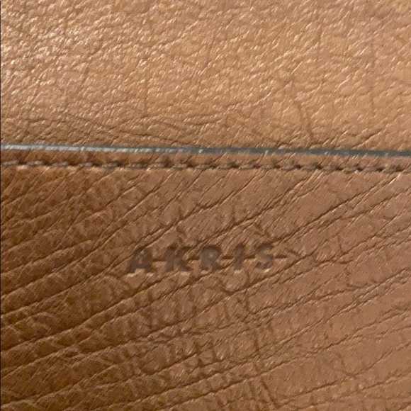 Brown Leather Akris Wristlet - Picture 2 of 7